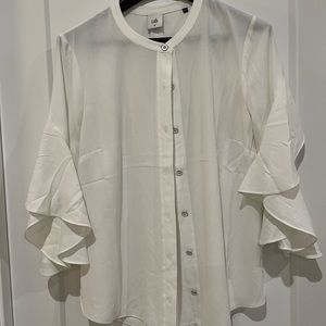 Cabi white flare sleeve blouse
